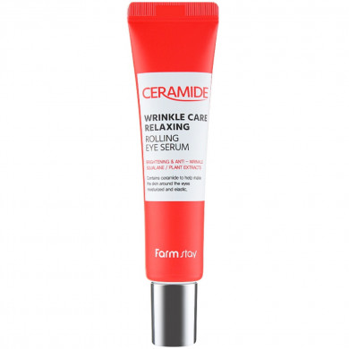 Сыворотка для век с керамидами, FarmStay, Ceramide Wrinkle Care Relaxing Rolling Eye Serum, 25 мл купить в Украине Сыворотка для век с керамидами, FarmStay, Ceramide Wrinkle Care Relaxing Rolling Eye Serum, 25 мл купить в Украине
