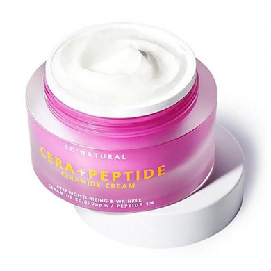 Антивіковий крем для повік з керамідами і пептидами So Natural Cera + Peptide Eye Smooth Cream 30 мл купити в Україні 2