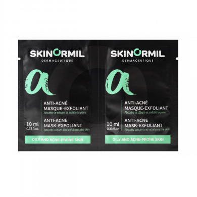Анти-акне отшелушивающая маска для жирной и проблемной кожи SKINORMIL Anti-Acne Mask-Exfoliant 2*10 мл купить в Украине