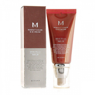 Тональный ВВ крем #21, MISSHA, M Perfect Cover BB Cream SPF42/PA+++ #21, 50 мл купить в Украине 2 Тональный ВВ крем #21, MISSHA, M Perfect Cover BB Cream SPF42/PA+++ #21, 50 мл купить в Украине 2