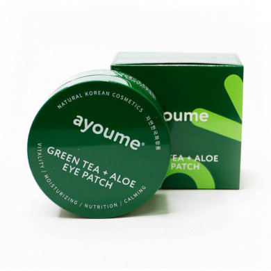 Гидрогелевые патчи с зеленым чаем и алоэ, AYOUME, Eye Patch Green Tea Aloe, 60 патчей купить в Украине 2 Гидрогелевые патчи с зеленым чаем и алоэ, AYOUME, Eye Patch Green Tea Aloe, 60 патчей купить в Украине 2
