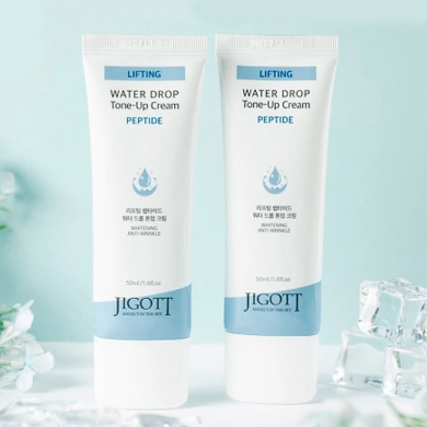 Зволожуючий крем для обличчя з пептидами JIGOTT Lifting Peptide Water Drop Tone Up Cream 50 мл купити в Україні 3