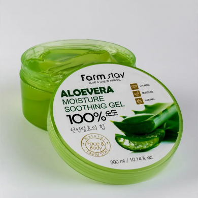 Гель с экстрактом алоэ вера FarmStay Moisture Soothing Gel Aloevera 300 мл купить в Украине 2