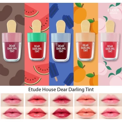 Увлажняющий тинт для губ оранжевый 205 ETUDE HOUSE Dear Darling Water Gel Tint Ice Cream OR205 45 г купить в Украине 3