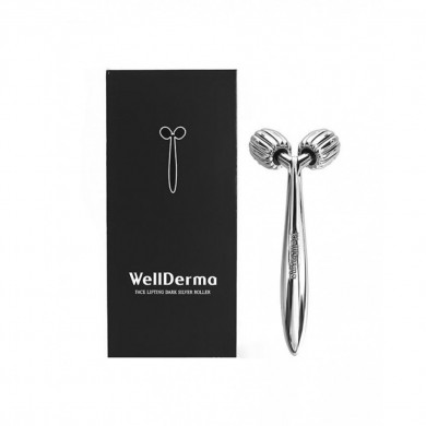 Роликовый массажер для лица, Wellderma, Face Lifting Dark Silver Roller купить в Украине Роликовый массажер для лица, Wellderma, Face Lifting Dark Silver Roller купить в Украине