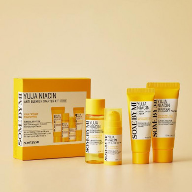 Набір мініатюр засобів для яскравості тону SOMEBYMI Yuja Niacin 30 Days Brightening Starter Kit купити в Україні 3