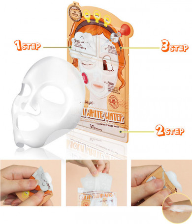 Освітлююча триступенева маска, Elizavecca, Aqua White Water Illuminate Mask Pack купити в Україні 2 Освітлююча триступенева маска, Elizavecca, Aqua White Water Illuminate Mask Pack купити в Україні 2