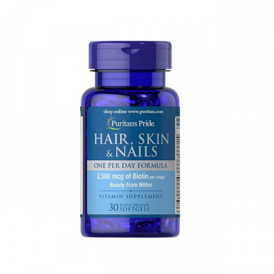 Комплекс для волосся шкіри та нігтів Puritan's Pride Hair Skin & Nails One Per Day Formula 30 капсул купити в Україні