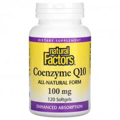 Коензим Q10 Natural Factors Coenzyme Q10 100 мг 120 желатинових капсул купити в Україні