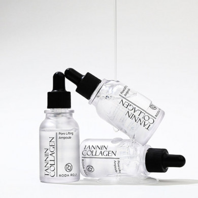 Сироватка для звуження пір з колагеном та комплексом танінів Roda Roji Tannin Collagen Pore Lifting Ampoule 30 мл купити в Україні 4