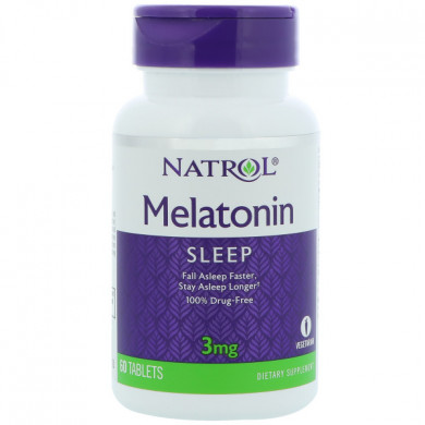 Мелатонін 3 мг Natrol Melatonin 3 mg 60 таблеток купити в Україні