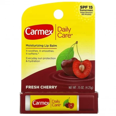 Увлажняющий бальзам для губ со вкусом вишни Carmex Daily Care Fresh Cherry SPF 15 425 г купить в Украине 2