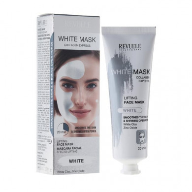 Омолаживающая экспресс-маска для лица с коллагеном Revuele White Mask Lifting Face Mask 80 мл купить в Украине