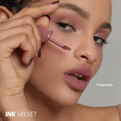 Матовий тинт для губ Peripera New Ink The Velvet #017 Rozy Nude купити в Україні 3