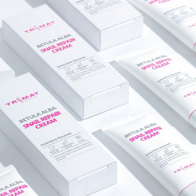 Крем с муцином улитки и березовым соком, Trimay, Betula Alba Snail Repair Cream, 50 мл купить в Украине 3 Крем с муцином улитки и березовым соком, Trimay, Betula Alba Snail Repair Cream, 50 мл купить в Украине 3