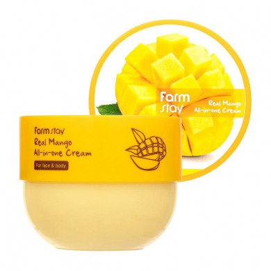 Живильний крем для тіла з маслом манго FarmStay Real Mango All-in-one Cream 300 мл купити в Україні