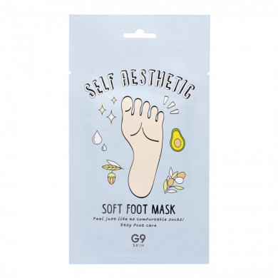 Пом'якшувальна тканинна маска для ніг G9SKIN Self Aesthetic Soft Foot Mask купити в Україні
