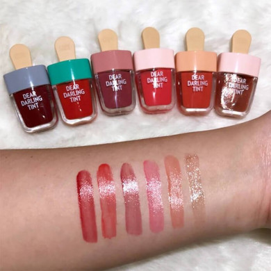 Увлажняющий тинт для губ розовый 004 ETUDE HOUSE Dear Darling Water Gel Tint Ice Cream PK004 45 г купить в Украине 3