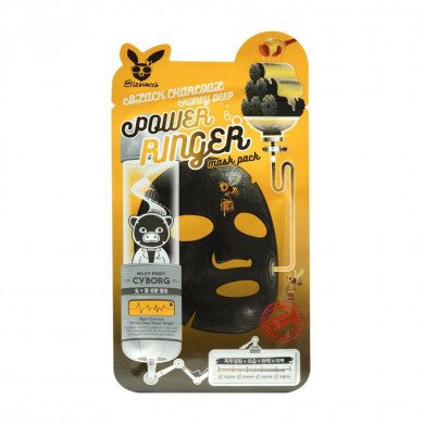 Тканевая маска для лица с древесным углем, очищающая, Elizavecca, Black Charcoal Honey Deep Power Reinger Mask купить в Украине Тканевая маска для лица с древесным углем, очищающая, Elizavecca, Black Charcoal Honey Deep Power Reinger Mask купить в Украине