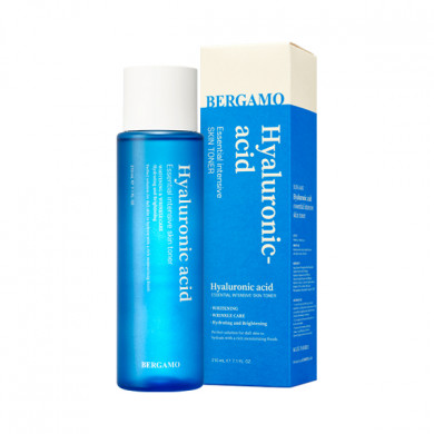 Увлажняющий тонер с гиалуроновой кислотой BERGAMO Essential Intensive Skin Toner Hyaluronic Acid 210 мл купить в Украине
