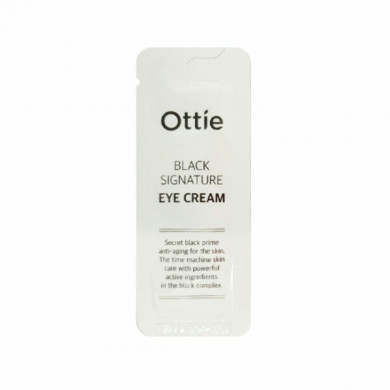 Антивозрастной крем для глаз с муцином черной улитки, Ottie, Black Signature Eye Cream, 1 мл (пробник) купить в Украине Антивозрастной крем для глаз с муцином черной улитки, Ottie, Black Signature Eye Cream, 1 мл (пробник) купить в Украине