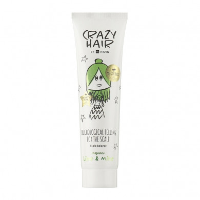 Трихологический пилинг для кожи головы с ароматом лайма и мяты HISKIN Crazy Hair Trichological Peeling For The Scalp Lime & Mint 100 мл купить в Украине 2
