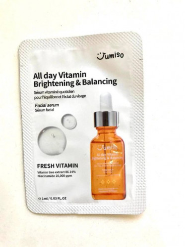 Осветляющая витаминная сыворотка, Jumiso, All day Vitamin Brightening&Balancing Facial Serum, 1 мл (пробник) купить в Украине Осветляющая витаминная сыворотка, Jumiso, All day Vitamin Brightening&Balancing Facial Serum, 1 мл (пробник) купить в Украине