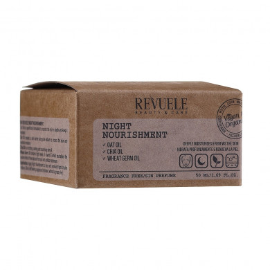 Поживний нічний крем для обличчя Revuele Vegan & Organic Night Nourishment 50 мл купити в Україні 3
