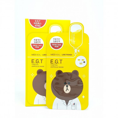 (СРОК ДО 02.07.2022) Антивозрастная маска, MEDIHEAL, Line Friends E.G.T Timetox Ampoule Mask купить в Украине (СРОК ДО 02.07.2022) Антивозрастная маска, MEDIHEAL, Line Friends E.G.T Timetox Ampoule Mask купить в Украине