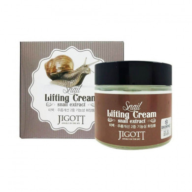Крем с лифтинг-эффектом с муцином улитки, JIGOTT, Snail Lifting Cream, 70 мл купить в Украине Крем с лифтинг-эффектом с муцином улитки, JIGOTT, Snail Lifting Cream, 70 мл купить в Украине