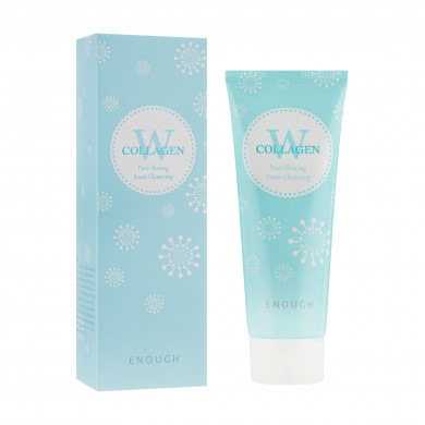 Очищающая пенка с коллагеном, Enough, W Collagen Pure Shining Foam Cleansing, 100 мл купить в Украине Очищающая пенка с коллагеном, Enough, W Collagen Pure Shining Foam Cleansing, 100 мл купить в Украине
