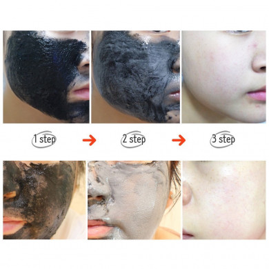 Маска для глибокого очищення пір Elizavecca Hell-Pore Bubble Black Boom Pore Pack 150 мл купити в Україні 4