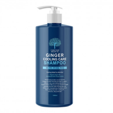 Укрепляющий шапмунь с эффектом охлаждения кожи головы Char Char Argan Oil Ginger Cooling Care Shampoo 1000 мл купить в Украине