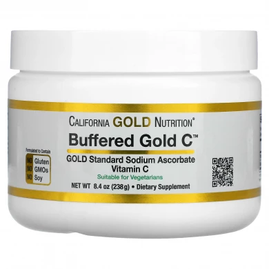 Буферизованный витамин C в форме порошка California Gold Nutrition Buffered Gold C  238 г купить в Украине