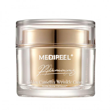 Крем для лица с золотом камелией эластином и керамидами MEDI-PEEL Premium Golden Camellia Wrinkle Cream 50 мл купить в Украине