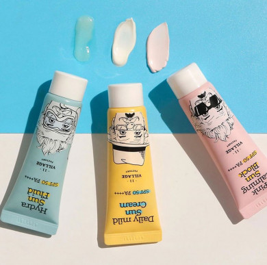 Набір мініатюр сонцезахисних кремів Village 11 Factory Sun Care Special Kit SPF 50+ PA ++++ 25 мл * 3 купити в Україні 4