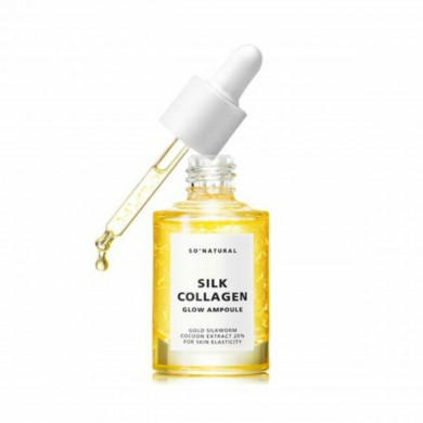 Сироватка з колагеном і золотим шовкопрядом So Natural Silk CollagenGlow Ampoule 30 мл купити в Україні