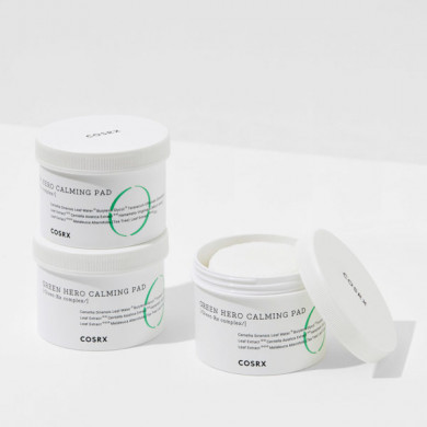 Успокаивающие тонер-пэды с зелеными чаем, COSRX, One Step Green hero Calming Pad, 70 шт купить в Украине 3 Успокаивающие тонер-пэды с зелеными чаем, COSRX, One Step Green hero Calming Pad, 70 шт купить в Украине 3