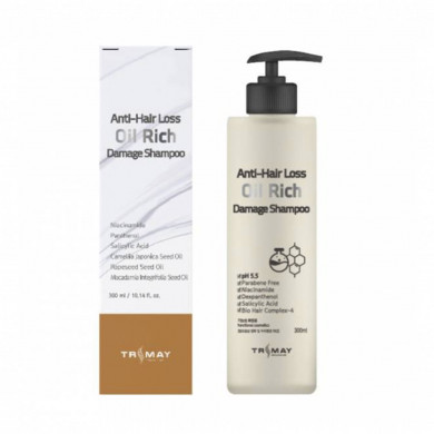 Шампунь с комплексом натуральных масел, Trimay, Anti-Hair Loss Oil Rich Damage Shampoo, 300 мл купить в Украине Шампунь с комплексом натуральных масел, Trimay, Anti-Hair Loss Oil Rich Damage Shampoo, 300 мл купить в Украине