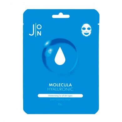 Зволожуюча тканинна маска для обличчя з гіалуроновою кислотою J:ON Molecula Hyaluronic Daily Essence Mask купити в Україні