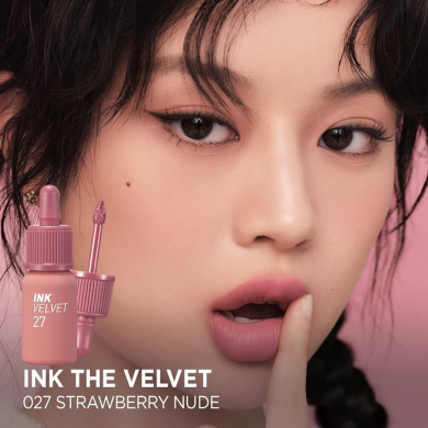 Матовый тинт для губ Peripera New Ink The Velvet #027 Strawberry Nude купить в Украине 2