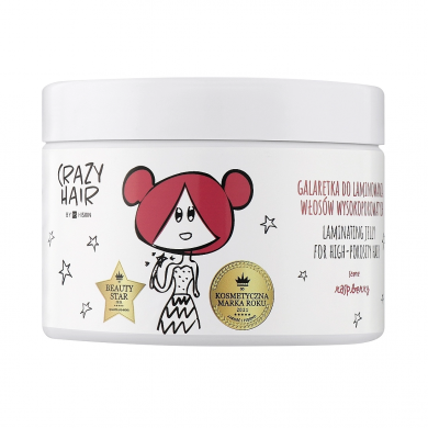 Маска-желе для ламинирования очень пористых волос малина HISKIN Crazy Hair Jelly For Laminating High Porosity Hair Raspberry 300 мл купить в Украине