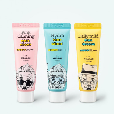 Набір мініатюр сонцезахисних кремів Village 11 Factory Sun Care Special Kit SPF 50+ PA ++++ 25 мл * 3 купити в Україні 3