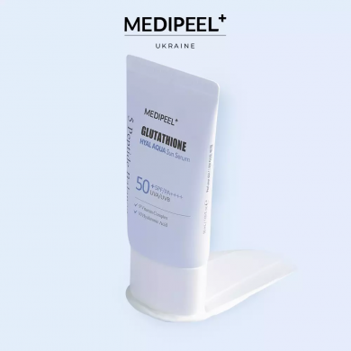 Сонцезахисна сироватка для обличчя з глутатіоном MEDI-PEEL Glutathione Hyal Aqua Sun Serum SPF 50+ 50 мл купити в Україні 2