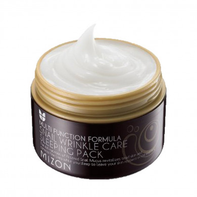 Ночная маска с фильтратом слизи улитки, MIZON, Snail Wrinkle Care Sleeping Pack, 80 мл купить в Украине 3 Ночная маска с фильтратом слизи улитки, MIZON, Snail Wrinkle Care Sleeping Pack, 80 мл купить в Украине 3