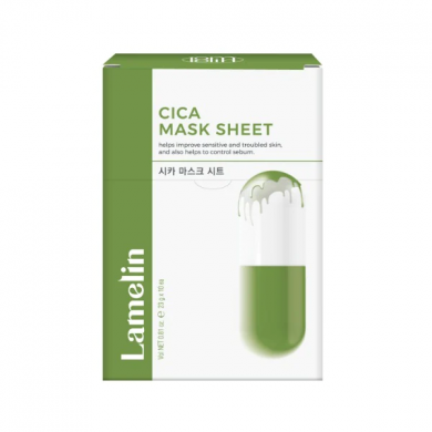 Успокаивающая тканевая маска с центеллой Lamelin Cica Mask Sheet
