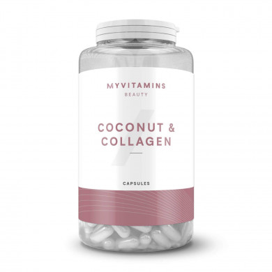 Колаген з кокосовим маслом та вітаміном C Myprotein Myvitamins Beauty Coconut & Collagen 180 капсул купити в Україні