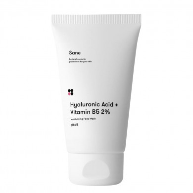 Маска для лица с гиалуроновой кислотой и витамином В5 Sane Hyaluronic Acid + Vitamin B5 2% Moisturizing Face Mask 75 мл купить в Украине
