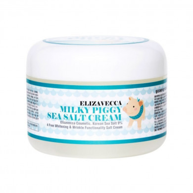 Антивозрастной крем для лица с коллагеном и морской солью, Elizavecca, Milky Piggy Sea Salt Cream, 100 мл купить в Украине Антивозрастной крем для лица с коллагеном и морской солью, Elizavecca, Milky Piggy Sea Salt Cream, 100 мл купить в Украине