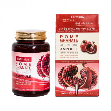 Многофункциональная сыворотка с экстрактом граната, Farm Stay, Pomegranate ALL-IN One Ampoule, 250 мл купить в Украине Многофункциональная сыворотка с экстрактом граната, Farm Stay, Pomegranate ALL-IN One Ampoule, 250 мл купить в Украине